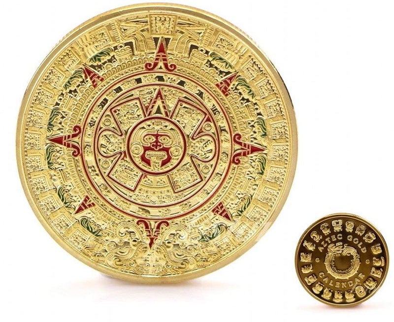 HARPIMER Mayan Aztec Prophecy Commemorative Coins, Mexican Maya Calendar Commemorative Coin Art Collection - Image 1